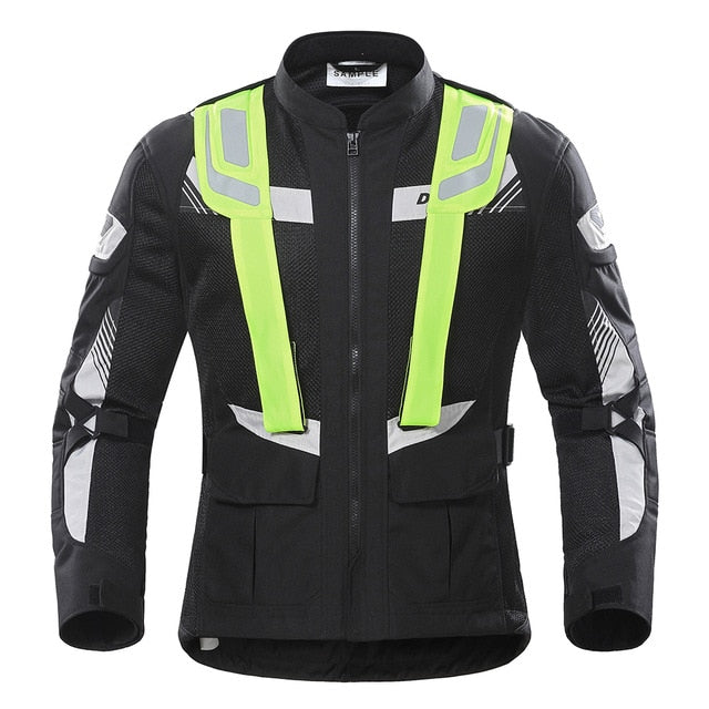 Unik Men's Armor Filled Mesh Motorcycle Jacket #MC3629MAZK